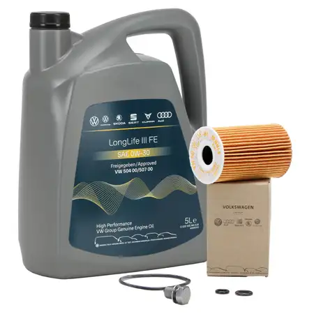 5L ORIGINAL VW engine oil 0W30 LONGLIFE III FE + oil filter 03L115562 1.6/2.0 TDI