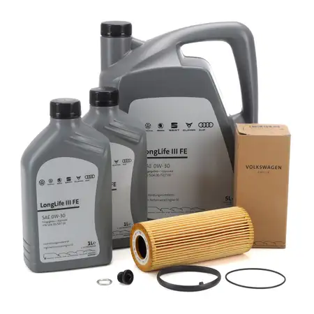 7L ORIGINAL AUDI VW 0W30 Motor&ouml;l + &Ouml;lfilter A4 B7 B8 A5 C6 C7 A7 Q5 8RB Q7 4LB Touareg 7P