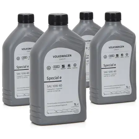 4 liters ORIGINAL VW engine oil 10W-40 SPECIAL E 501.01 505.00 GS60107M2