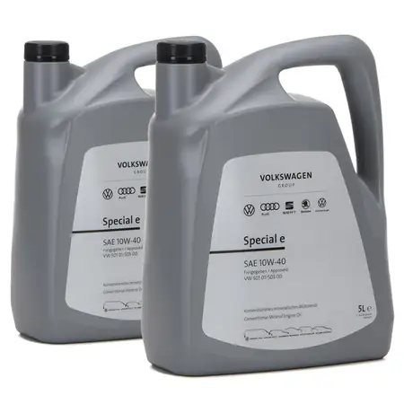 10L 10 Liter ORIGINAL VW 10W-40 SPECIAL E Motor&ouml;l &Ouml;l 501.01 505.00 GS60107M2