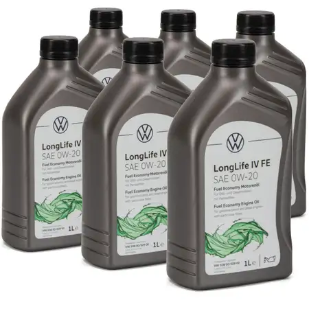 6 liters ORIGINAL VW engine oil 0W-20 LONGLIFE IV FE 508.00 509.00 GS60577C2