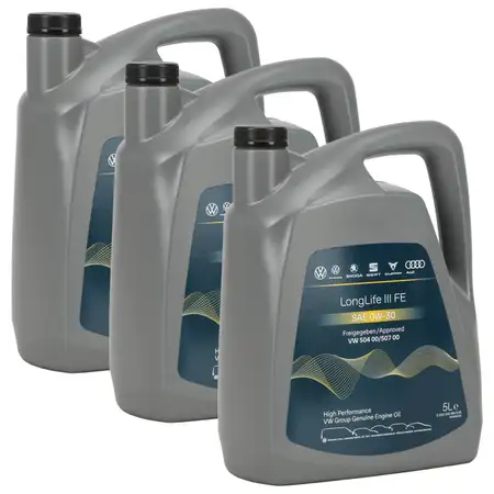 15 liters ORIGINAL VW engine oil Oil 0W30 LONGLIFE III FE 504.00 507.00 GS55545M4