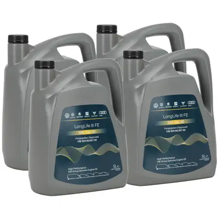 20 liters ORIGINAL VW engine oil 0W30 LONGLIFE III FE 504.00 507.00 GS55545M4
