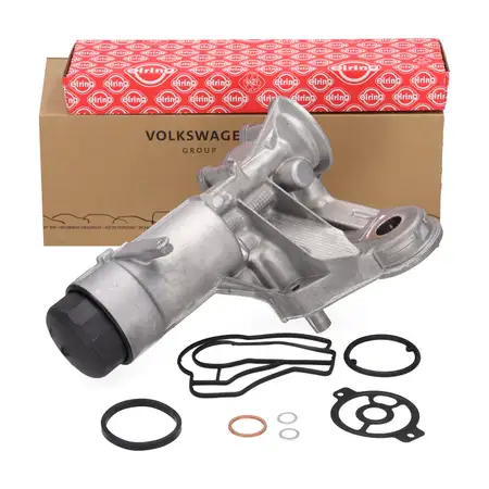 ORIGINAL VW &Ouml;lfiltergeh&auml;use + Hauptstrom &Ouml;lfilter + Dichtungssatz Crafter 2E 2F 2.5 TDI