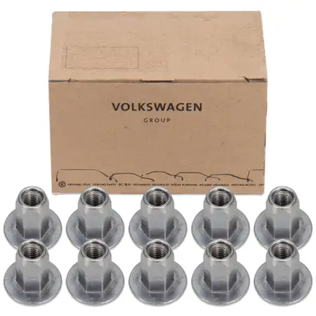 10x ORIGINAL AUDI SEAT SKODA VW Blindniete Blindnietmutter N90935003