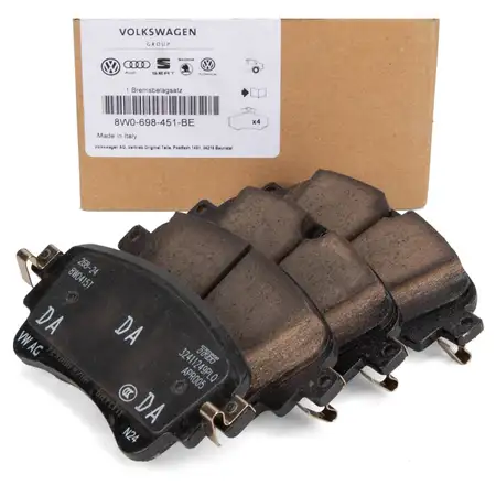 ORIGINAL Audi Bremsbel&auml;ge A4 B9 A5 F5 A6 C8 A7 4K A8 4H 4N Q5 FY Q7 4M hinten 8W0698451N