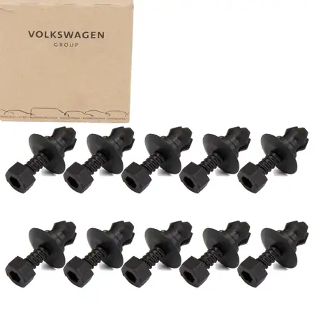 10x ORIGINAL VW Clip Spreizniet Unterholm Abdeckung Passat B6 B7 B8 Q5 8RB FYB 3C0853934
