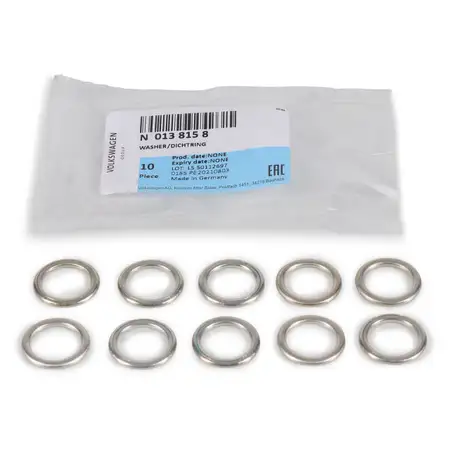 10x ORIGINAL ADUI CUPRA SEAT SKODA VW Sealing ring Oil drain plug N0138158