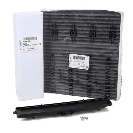 ORIGINAL VW Innenraumfilter ANTIALLERGEN + Abdeckung Golf 7 8 Passat B8 Tiguan Touran