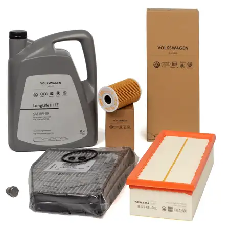 ORIGINAL VW inspection kit + 5L 0W30 engine oil for A3 8P Golf 5 6 Passat 1.6/2.0TDI