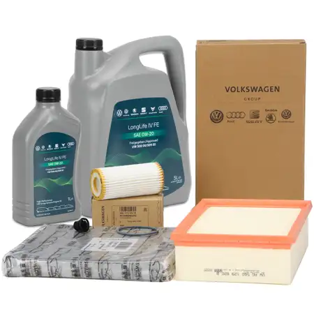 ORIGINAL AUDI VW filter set + 6L 0W20 engine oil Golf 7 8 Passat B8 A3 S3 8V TT FY 2.0 TSI