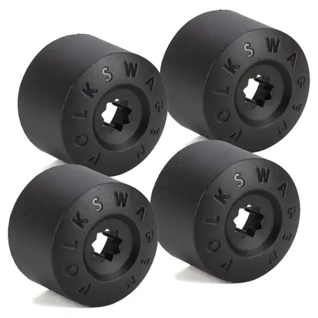 4x ORIGINAL VW Radschraubenkappe f&uuml;r Radschrauben mit Felgenschlo&szlig; 17mm 3C0601173 9B9
