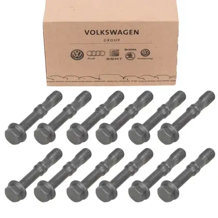 12x ORIGINAL VW Pleuelschraube M10x80 Golf 3 4 5 Passat Sharan Touareg T4 T5 021105425B