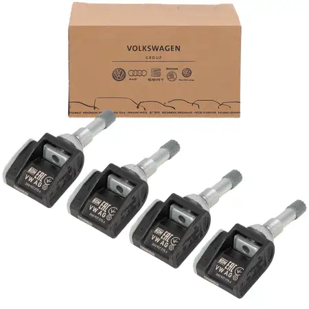 4x ORIGINAL VW Reifendrucksensor Golf 8 Passat B8 Polo 6 Tiguan Touran T5 T6 2N0907251B