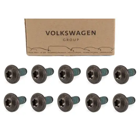10x ORIGINAL VW Schraube Abgasanlage Golf Passat Polo Tiguan Touareg T6 Up N90737803