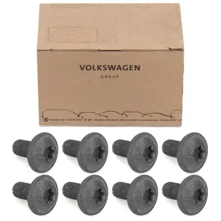 8x ORIGINAL AUDI VW Schraube f&uuml;r Spritzblech Ankerblech Bremsscheibe WHT005227