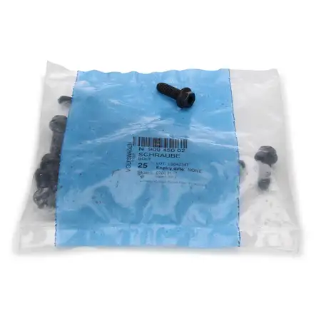 25x ORIGINAL Audi Skoda Seat VW Schraube Sechskantbundschraube M7x 21,5mm N90945002