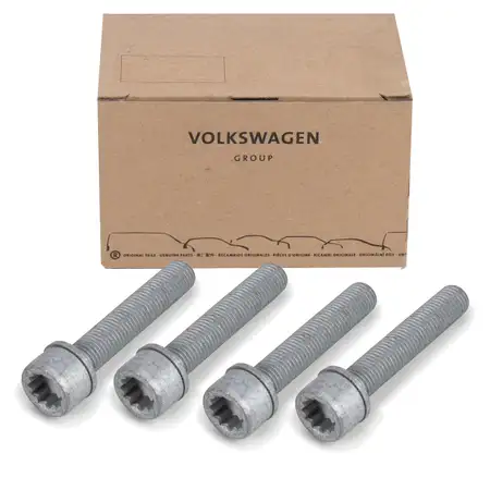 4x ORIGINAL VW Schraube Vielzahnschraube Bremssattel M12x1,5x65mm N91168901