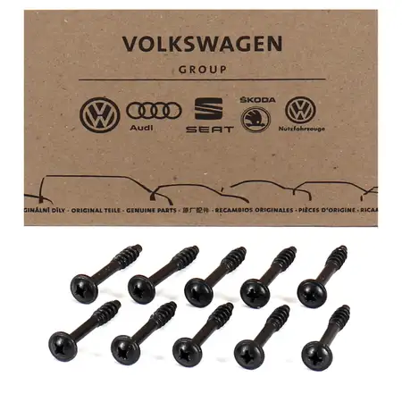 10x ORIGINAL VW Linsenblechschraube M5x34 f&uuml;r Deckel Luftfiltergeh&auml;use WHT002087