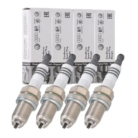 4x ORIGINAL VW Z&uuml;ndkerze Golf 3 4 5 6 Passat Polo Sharan Touran T5 1.0-2.0 101000041AC