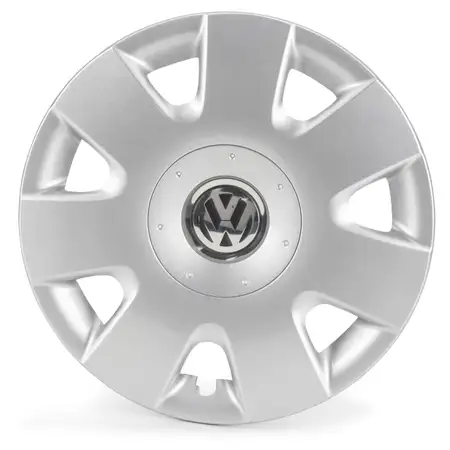 1x ORIGINAL VW hubcap wheel cover steel rim 14 inches brilliant silver Polo 9N 6Q0601147P RGZ
