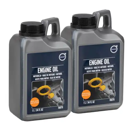 2L 2 Liter ORIGINAL Volvo Motor&ouml;l &Ouml;l SAE 0W30 ACEA A5/B5 1161711