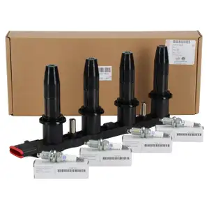 ORIGINAL Opel Zündspule 4x Zündkerze Astra G H Signum Vectra C Zafira B 1.6 1.8 100-140 PS