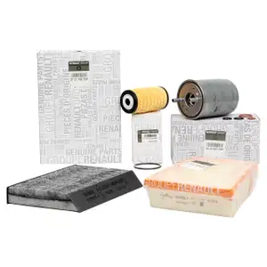 ORIGINAL Renault filter set, 4-piece filter package, Fluence Megane 3 1.6 dCi 130 hp