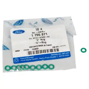 10x ORIGINAL Ford Dichtring Einspritzd&uuml;se TRANSIT 2.2 / 2.4 / 3.2 TDCi 1795871