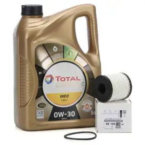 5L 5 Liter TOTAL QUARTZ INEO FIRST 0W-30 + ORIGINAL PSA Ölfilter 9818914980