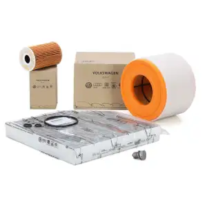 ORIGINAL AUDI filter set, 3 pieces + screw plug A6 (C7) 2.0 TDI 136-177 hp