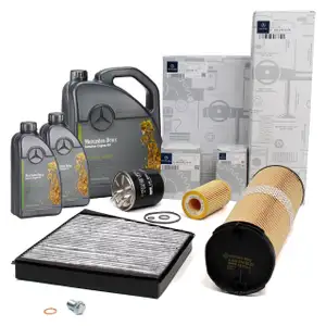 ORIGINAL Mercedes-Benz filter set + fuel filter + 7L 5W30 engine oil W211 S211