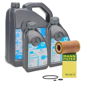 7L 7 Liter ORIGINAL Mercedes Motor&ouml;l &Ouml;l 5W30 MB 229.51 + MANN HU718/1k &Ouml;lfilter