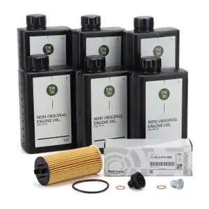 6L ORIGINAL MINI 5W-30 Motor&ouml;l + &Ouml;lfilter F55 F56 F54 F60 F57 Cooper S / SD Works B47 B48