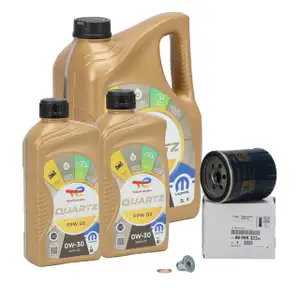 7L ORIGINAL Mopar TOTAL QUARTZ FPW 02 0W-30 Motor&ouml;l + &Ouml;lfilter 2.0/2.2 BlueHDi 9809532380