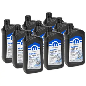 9x 946ml MOPAR 0W20 engine oil CHRYSLER DODGE JEEP RAM FIAT ALFA ROMEO K68218950AB