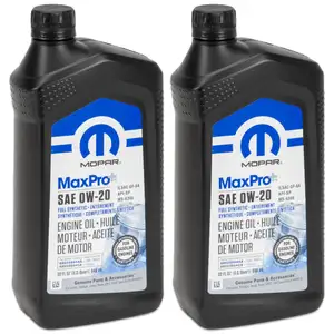 2x 946ml MOPAR 0W20 engine oil CHRYSLER DODGE JEEP RAM FIAT ALFA ROMEO K68218950AB