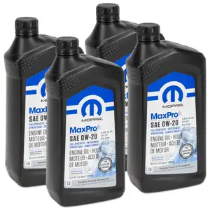 4x 946ml MOPAR 0W20 engine oil CHRYSLER DODGE JEEP RAM FIAT ALFA ROMEO K68218950AB
