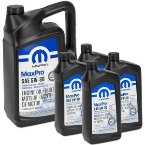 5L + 4x 946ml MOPAR 5W-30 engine oil CHRYSLER DODGE JEEP RAM FIAT ALFA ROMEO