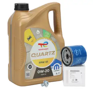 5L TOTAL QUARTZ FPW 01 0W-20 + ORIGINAL MOPAR &Ouml;lfilter Adam Astra K Corsa E Karl 1.0