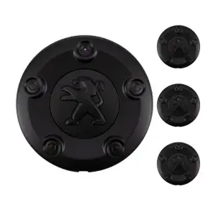 4x ORIGINAL Peugeot MOPAR wheel trim hubcap Expert Traveller Black 96774135XT