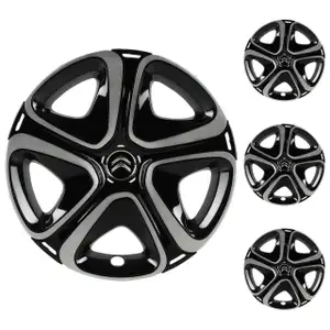 4x ORIGINAL Citroen hubcap BABYLONE 16 inch ANTHRACITE C3 III (SX) 98136874XY