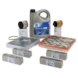 ORIGINAL Opel Filterset + Kraftstofffilter + 4 Gl&uuml;hkerzen 55564162 + 5L 5W30 &Ouml;l