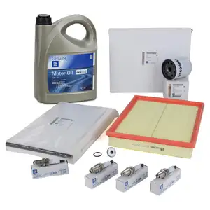 ORIGINAL Opel Inspektionskit + 4 Z&uuml;ndkerzen + 5 L 5W30 Motor&ouml;l Astra G Zafira A