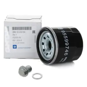 ORIGINAL Opel GM &Ouml;lfilter + &Ouml;lablassschraube AGIAL B 1.0 1.2 / LPG 65/68/86/94 PS