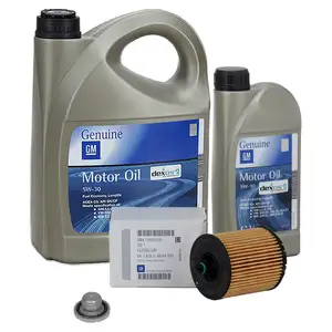 6L 6 liters ORIGINAL OPEL ENGINE OIL 5W-30 dexos2 Longlife + oil filter 12605566