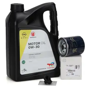 5L ORIGINAL PSA Opel Engine Oil 0W-30 B712312 B712302 + Oil Filter 2.0 BlueHDi 1109.AL