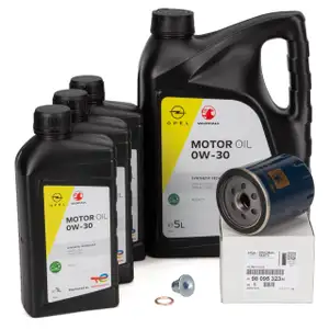 8L ORIGINAL PSA OPEL 0W-30 ACEA C1 Engine Oil + Oil Filter 2.0/2.2 DIESEL 9809532380