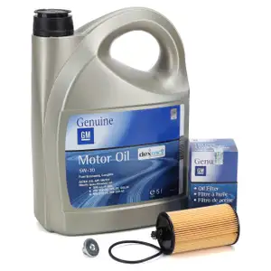 5L ORIGINAL GM Opel 5W-30 dexos2 Longlife Engine Oil + Oil Filter Mokka / X (J13) 1.4 1.6 1.8