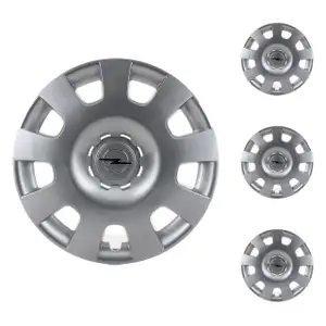 4x ORIGINAL GM Opel hubcap 15 inch SILVER Astra H Signum Vectra C 13191473
